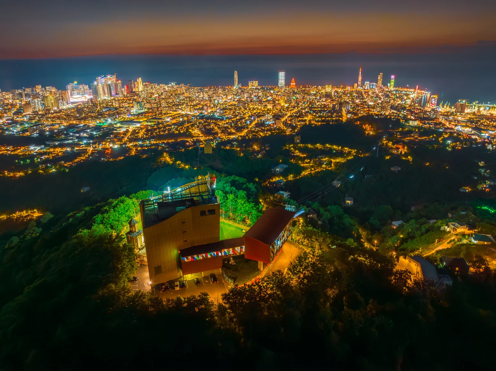Night panorama of Batumi
